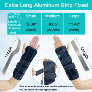 TANDCF Unisex Forearm and Wrist Support Splint Brace Double Fixation Wrist Brace for Carpal Tunnel,Adjustable Night Time Forearm Immobilizer Brace Splints,10.6 inch (27cm) length(LH/M)