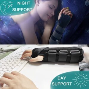 TANDCF Unisex Forearm and Wrist Support Splint Brace Double Fixation Wrist Brace for Carpal Tunnel,Adjustable Night Time Forearm Immobilizer Brace Splints,10.6 inch (27cm) length(LH/M)