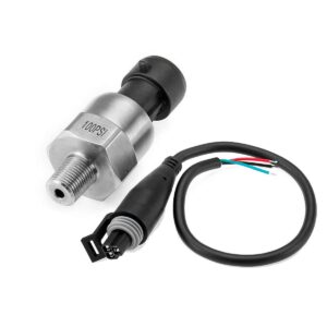 100 psi pressure transducer sender sensor with connector - 1/8 inch 27 npt thread stainless steel pressure sensor for oil, fuel, air, water