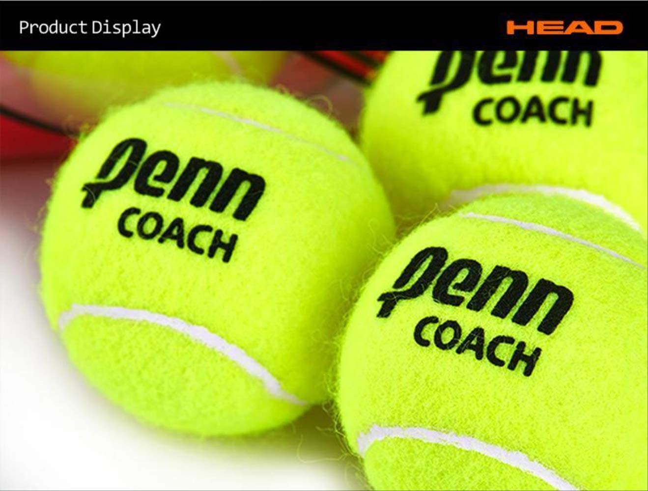 3pcs/ Tube Original Tennis Balls Training Balls Penn Coach Durable Tennis Ball Professional Head Tennis Balls Tennisball Total 6pcs Balls