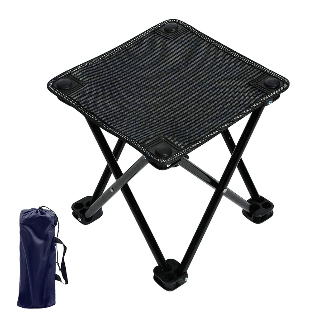 Folding Camp Stool, Portable Camping Stool Mini Camping Foot Stool Outdoor Adult Hiking Fishing Beach Portable Chair Collapsible Stool