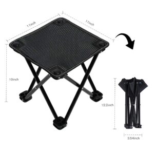 Folding Camp Stool, Portable Camping Stool Mini Camping Foot Stool Outdoor Adult Hiking Fishing Beach Portable Chair Collapsible Stool