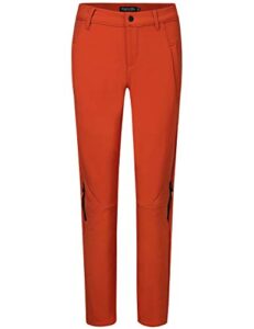 camii mia-fleece-lined-hiking-pants-women-waterproof winter pants ski snow windproof lightweight slim warm (32w x 30l, orange)