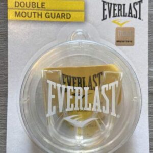 Everlast Clear Double Mouth Guard with case for Fight Sports Including Soccer, Lacrosse and Boxing
