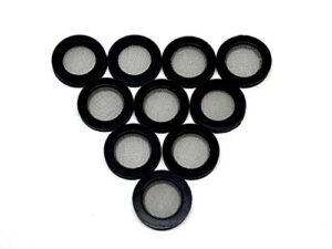 black 20 pcs silicone washer silicone filter gasket for shower head water tap faucet (black 10 pcs)