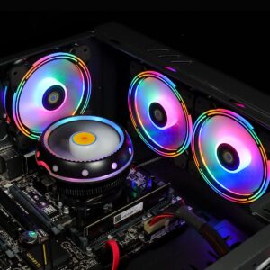 Conisy Rainbow Series 120mm Case Fan for Computer Case, Super Silent Efficient RGB LED PC Cooling Fan - 3 Pcs (Multicolor)