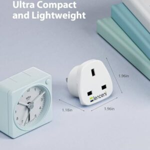 LENCENT UK to US America Plug Adapter, 2 Pack Grounded USA Visitors Travel Converter, Converts All Type G Plugs from United Kingdom UK Singapore Malaysia UAE Ireland Malta Hongkong and etc. (Type B)