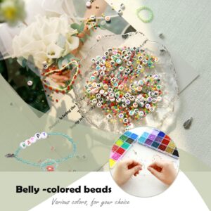 GREENTIME 45000pcs 2mm Seed Beads for Jewelry Making Kit Small Beads 11/0 Rainbow Beads with Letter Beads, Jump Rings & Charms Pendants for DIY Crafts Bracelets Necklaces Rings Waist Beads kit