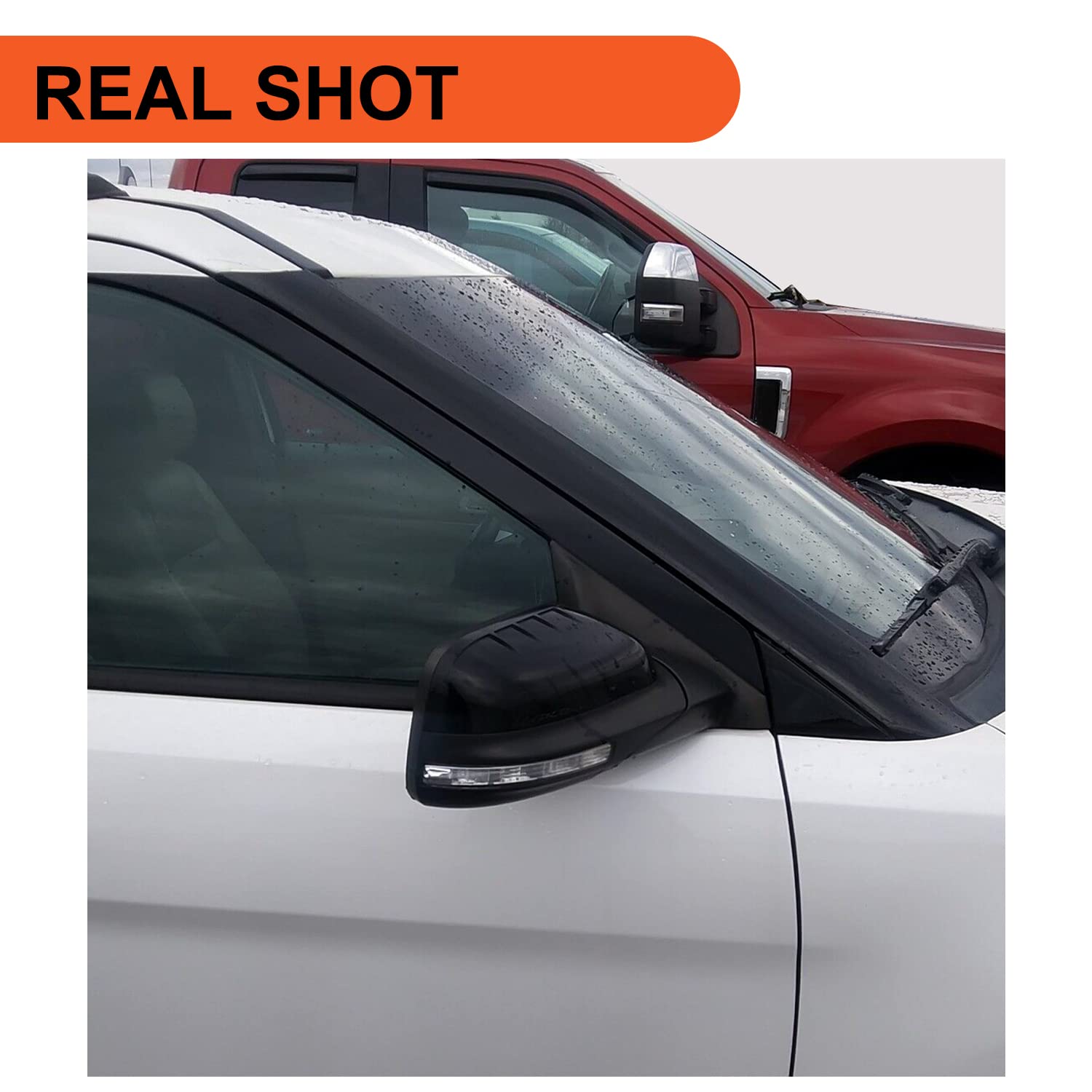 Right A-Pillar Molding Windshield Outer Trim Compatible with 2011-2019 Ford Explorer 4 Door Utility Replace for BB5Z-7803145-AA, BB5Z-7803137-AB W/Side Tape (Passenger Side)