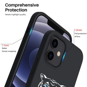 ORNARTO Compatible with iPhone 12 Mini Case, Slim Liquid Silicone 3 Layers Full Covered Soft Gel Rubber with Microfiber Case Cover 5.4 inch-Black