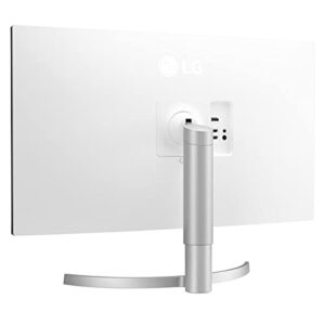 LG 32UN650-W Monitor 32" UHD (3840 x 2160) IPS Ultrafine Display, HDR10 Compatibility, DCI-P3 95% Color Gamut, AMD FreeSync, 3-Side Virtually Borderless Design, Height Adjustable Stand - Silve/White