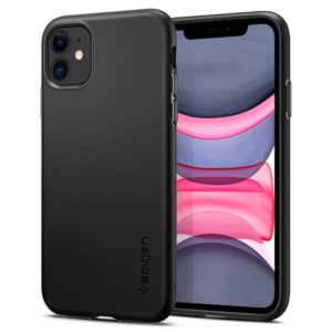 spigen thin fit pro designed for apple iphone 11 case (2019) - black
