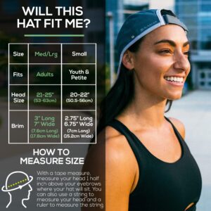 SAAKA Performance Sports Hat. Lightweight, Quick Drying. Running, Tennis & Golf Cap for Women (Graphite, Medium/Large)