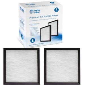 fette filter -replacement filters compatible with holmes filter e activated carbon & multi layer replacement filter, compatible with holmes e hap116z, hapf115 air purifier models - pack of 2