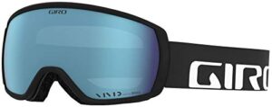 giro balance ski goggles - snowboard goggles for men & youth - black wordmark strap with vivid royal lens