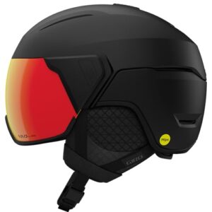 giro orbit spherical mips ski helmet - snowboard helmet with integrated shield for men & women - matte black - size l (59-62.5cm)