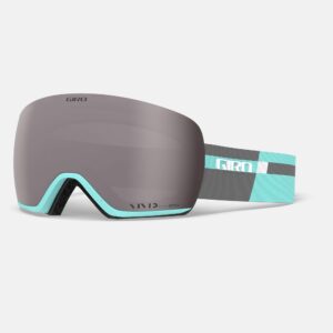 giro lusi ski goggles - snowboard goggles for women - cool breeze charcoal podium strap with vivid onyx/vivid infrared lenses