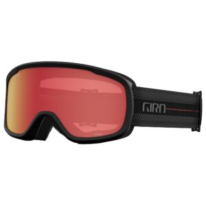 giro roam snow goggle 2021 - black techline with amber scarlet/yellow lens medium