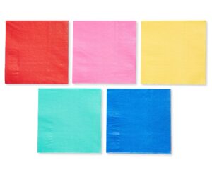 american greetings rainbow party supplies for fathers day, graduation, birthdays and all occasions, multicolor lunch napkins (50-count)
