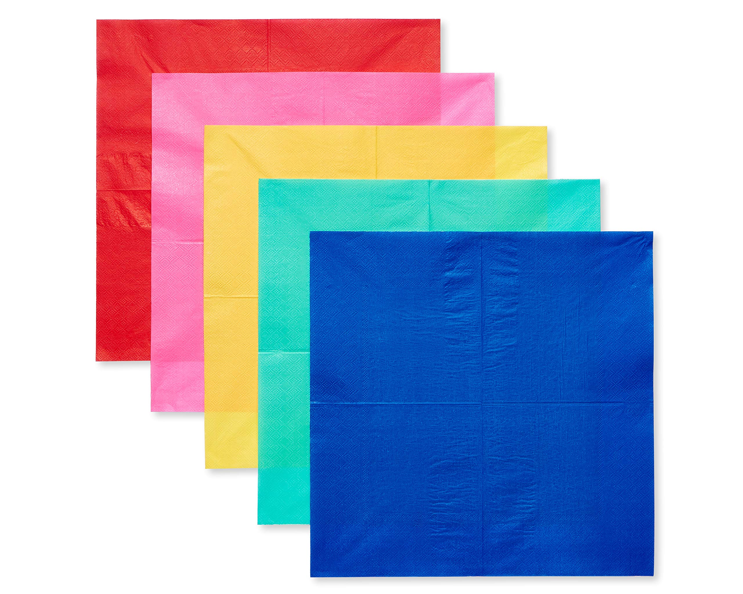 American Greetings Rainbow Party Supplies for Fathers Day, Graduation, Birthdays and All Occasions, Multicolor Lunch Napkins (50-Count)