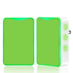 air purifier plug in for home, 2 pack mini plug in air purifier, portable travel-size air purifier plug in wall for smell, pet dander, bedroom, hotel, office（green）