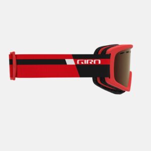 Giro Rev Youth Snow Goggles - Black Red Podium Strap with Amber Rose Lens (2021)