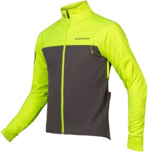 endura men's windchill windproof winter cycling jacket ii hi-viz yellow, x-large