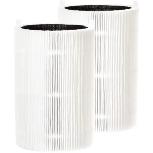 veva blue pure 411 auto, 411, 411+ genuine replacement filter for blueair - 2 pack, hepa and activated carbon, blue pure 411 auto, 411 and 411+ air purifiers