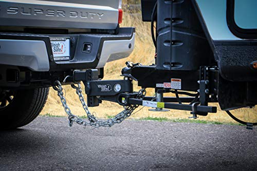 Weigh Safe TrueTow Weight Distribution WSWD8-2 with 4 Point Sway Control & Weight Gauge, 8" Drop 2" Shank 15,000 LBS Max GTW 1,500 LBS Max Tongue Weight - Includes 2-5/16" Tow Ball & 1 Pc Lock Set