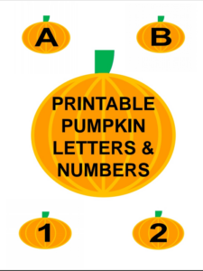 pumpkin letters and numbers