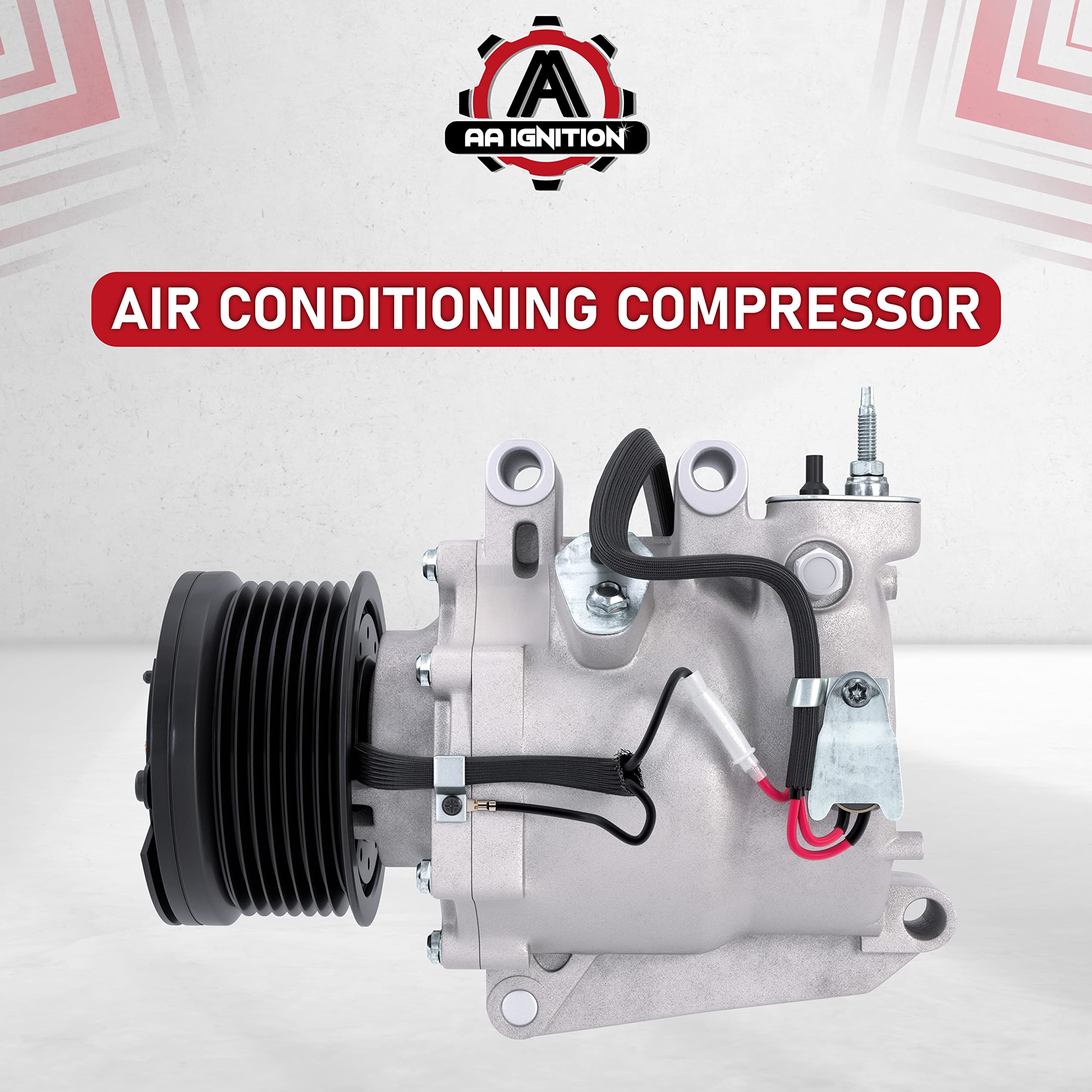 AC Compressor - A/C Compressor Compatible with Honda Civic 2006-2011, 1.8L - Replaces 38810RRBA01, 38800-RNA-A010-M, 38800-RNB-A02, 38800RNAA010M2, 38800RNAA01 - HVAC Air Conditioning Compressor