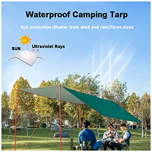 Lightweight Waterproof Camping Tarp Sunshade, 15 x 18ft Large Tent Tarp with Storage Bag for Camping, Backpacking and Outdoor Adventure Anti-UV Camping Tarp