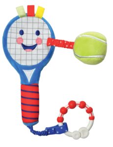 tennis racket | suitable from birth to 2 years | your first tennis racket | to inspire and play with | extra sensory features for babies | part of the little sport star baby collection