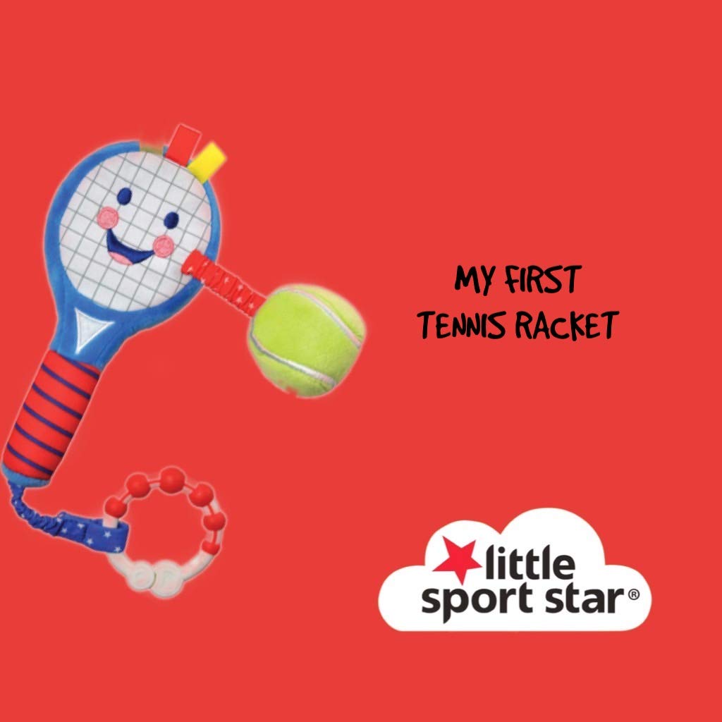 Tennis Racket | Suitable from Birth to 2 Years | Your First Tennis Racket | to Inspire and Play with | Extra Sensory Features for Babies | Part of The LITTLE SPORT STAR Baby Collection