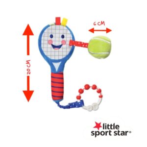 Tennis Racket | Suitable from Birth to 2 Years | Your First Tennis Racket | to Inspire and Play with | Extra Sensory Features for Babies | Part of The LITTLE SPORT STAR Baby Collection