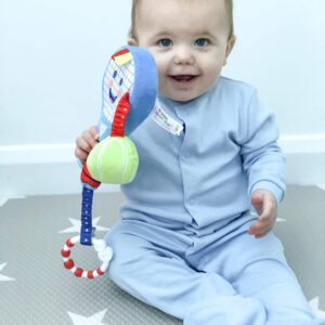 Tennis Racket | Suitable from Birth to 2 Years | Your First Tennis Racket | to Inspire and Play with | Extra Sensory Features for Babies | Part of The LITTLE SPORT STAR Baby Collection