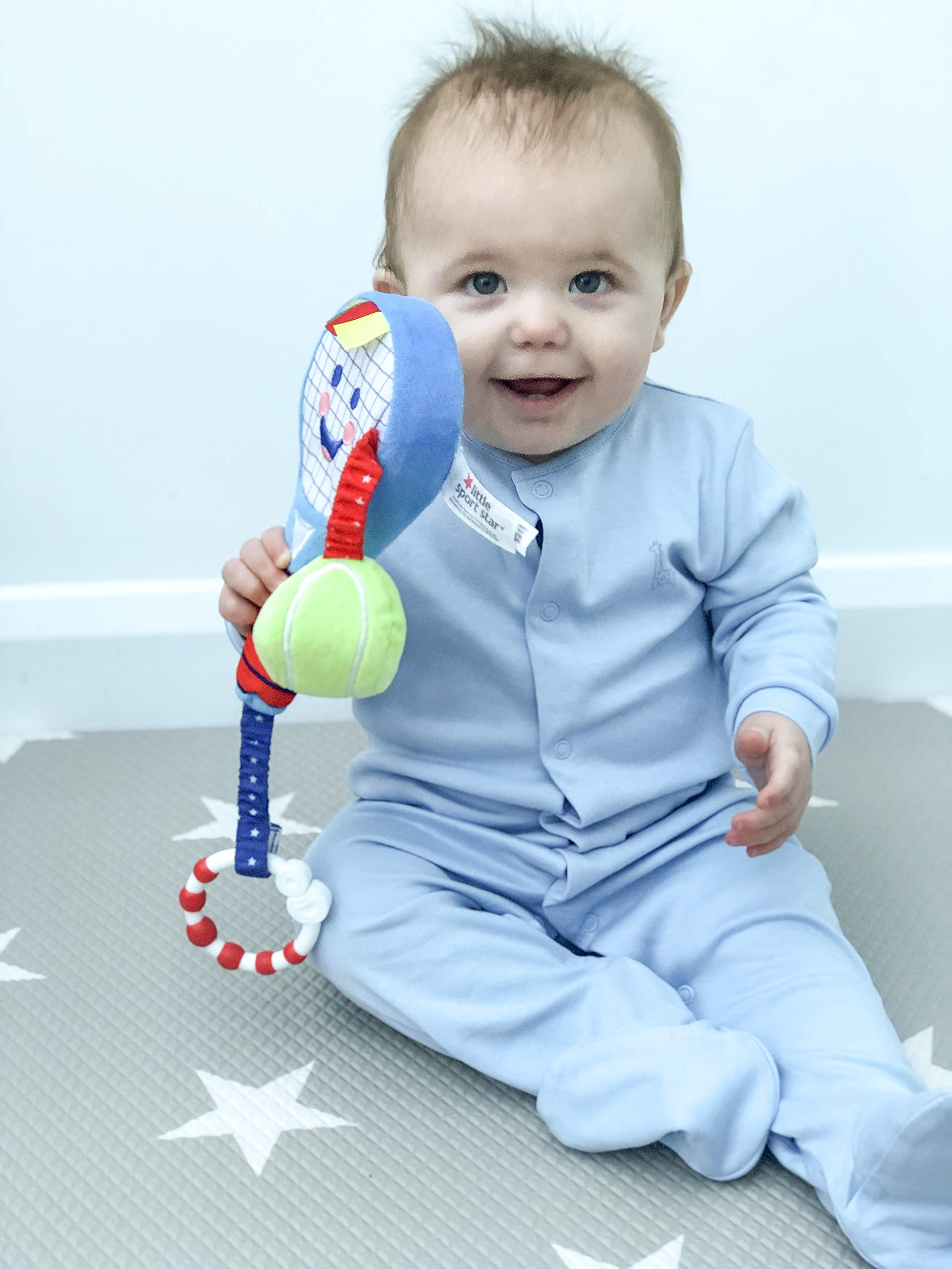 Tennis Racket | Suitable from Birth to 2 Years | Your First Tennis Racket | to Inspire and Play with | Extra Sensory Features for Babies | Part of The LITTLE SPORT STAR Baby Collection