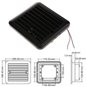 MACHSWON 12V Cooling Exhaust Fan Air Vent Ventilation for Motorhome RV Caravan Black