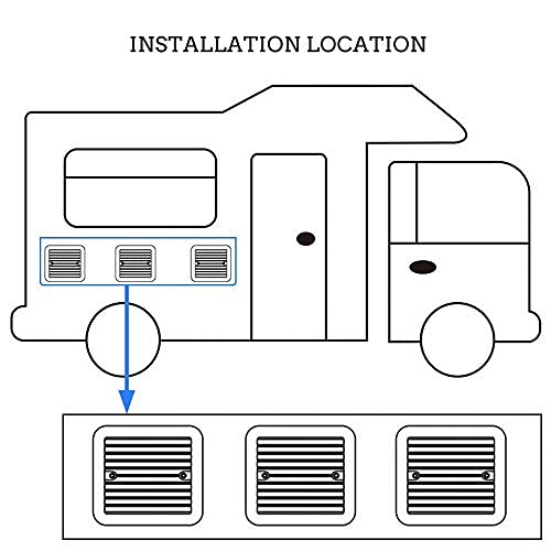 MACHSWON 12V Cooling Exhaust Fan Air Vent Ventilation for Motorhome RV Caravan Black