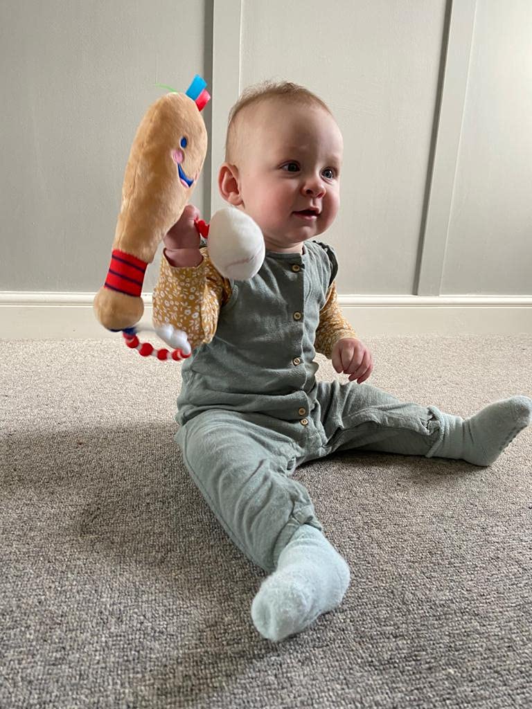 Baby Baseball Toy | Ideal Toy from Birth to 12 Months | My First Baseball bat | Inspire and Play | Extra Sensory Features for Babies | Part of The LITTLE SPORT STAR Collection for Babies