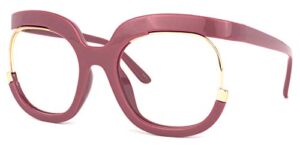 vooglam oversized red square eyeglasses glasses for women with clear lens fredia ox739865-05