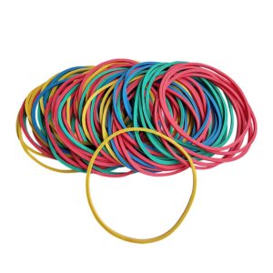 400pcs 38mm(1.5inch) JOYLOYAL Multi-Color Rubber Bands Stretchable Elastic Bands Sturdy Rubber Bands for School Home and Office Use Stationery Supplies