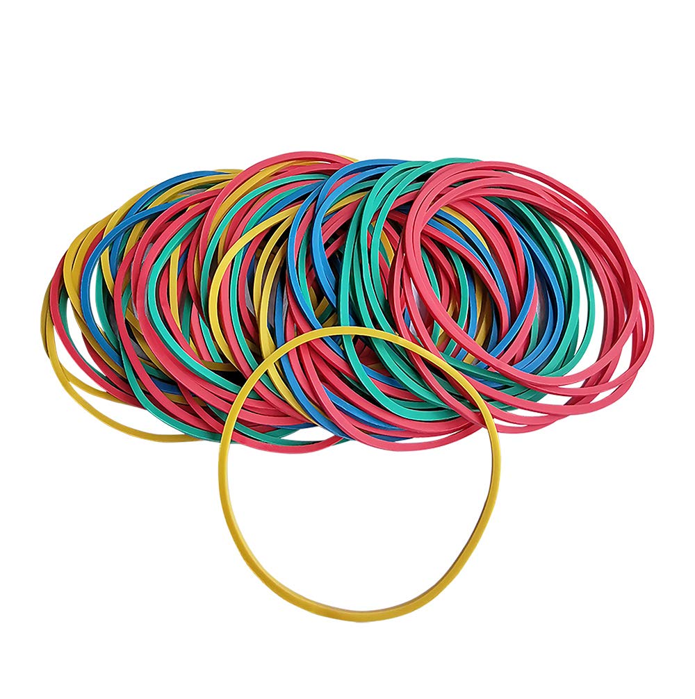 400pcs 38mm(1.5inch) JOYLOYAL Multi-Color Rubber Bands Stretchable Elastic Bands Sturdy Rubber Bands for School Home and Office Use Stationery Supplies