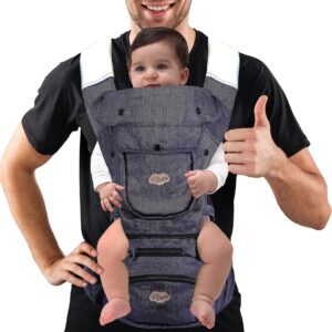 ISEE Ergonomic Baby Carrier, Comfortable Hip Seat and Design for Happy Babies and Parents