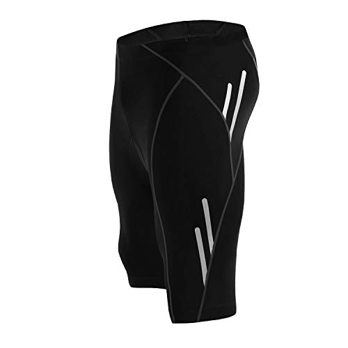 Legendfit Men's Cycling Shorts 4D Padded Bicycle Riding Half Pants MTB Road Bike Biking Tights Cycle Wear Pocket Black