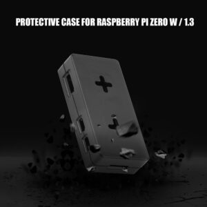 Protective Cover Case for Raspberry Pi Zero Plastic Enclosure Raspberry Pi Protective Case Cover Shell for Raspberry Pi Zero W / 1.3(Black)