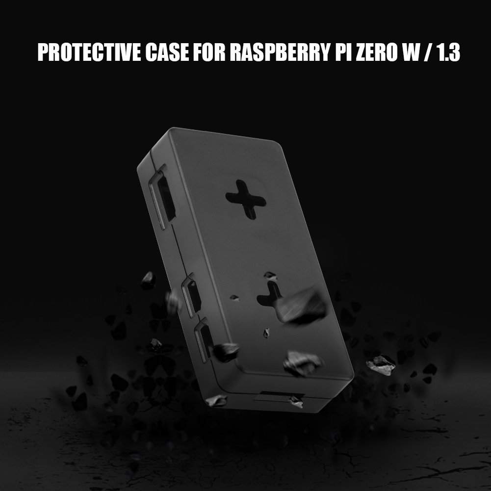 Protective Cover Case for Raspberry Pi Zero Plastic Enclosure Raspberry Pi Protective Case Cover Shell for Raspberry Pi Zero W / 1.3(Black)