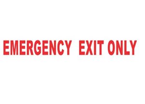 emergency exit only decal