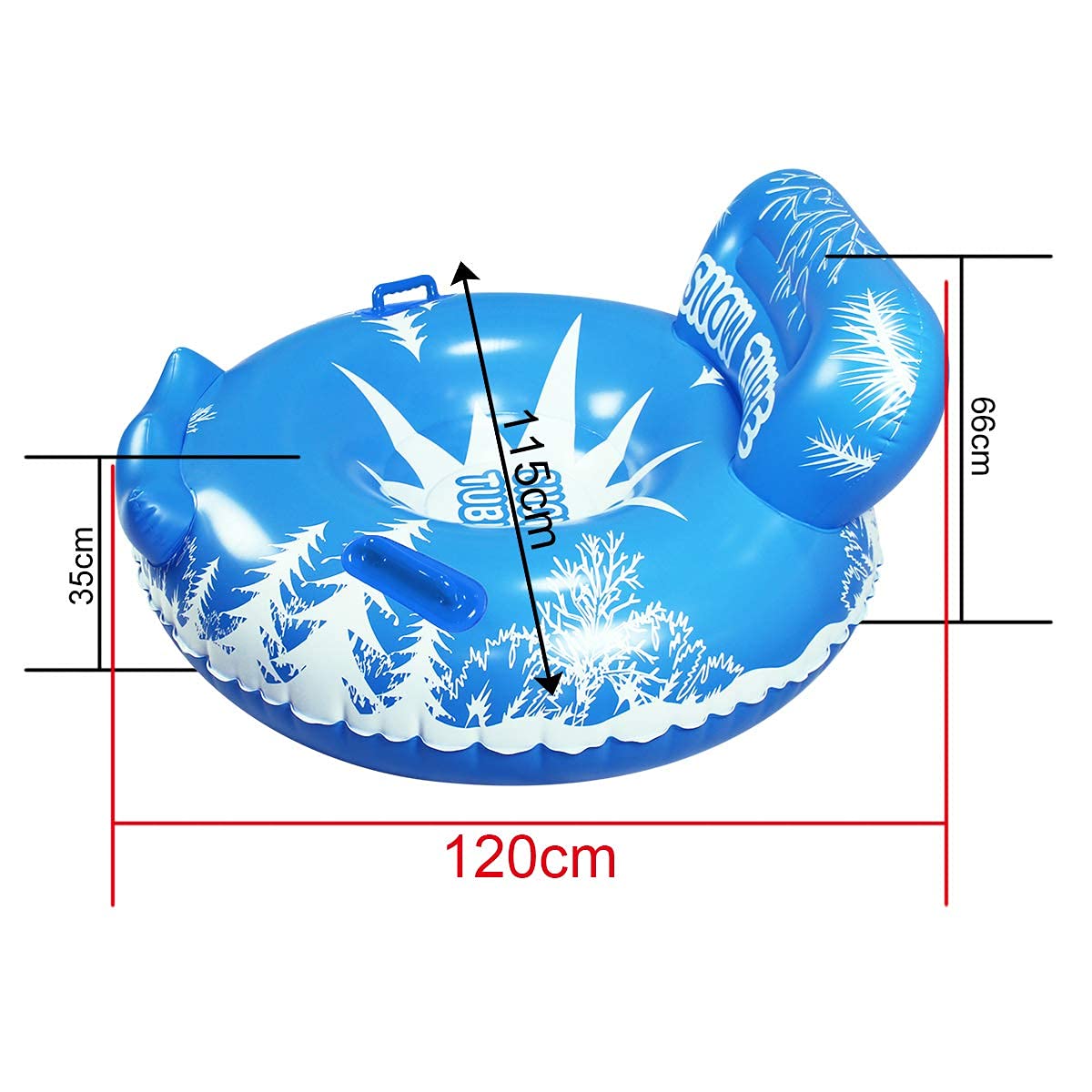 SUNSHINEMALL Snow Tube - 45 Inch Inflatable Snow Sled Snow Toys Sofa Shape for Kids and Adults Heavy Duty Inflatable Snow Tube Winter Outdoor Toys for Kids and Adults