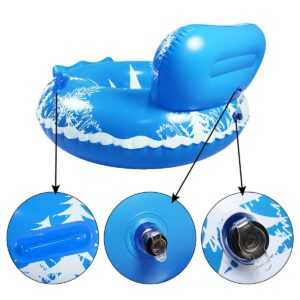 SUNSHINEMALL Snow Tube - 45 Inch Inflatable Snow Sled Snow Toys Sofa Shape for Kids and Adults Heavy Duty Inflatable Snow Tube Winter Outdoor Toys for Kids and Adults